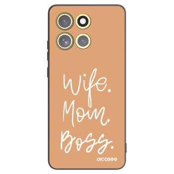 Picasee Μαύρη θήκη σιλικόνης για Motorola Moto G86 Power 5G - Boss Mama