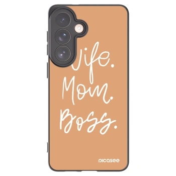 Picasee Μαύρη θήκη σιλικόνης για Samsung Galaxy S26+ - Boss Mama