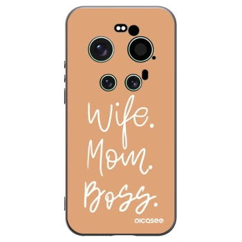 Picasee Μαύρη θήκη σιλικόνης για Xiaomi 17 Ultra - Boss Mama