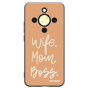 Picasee Μαύρη θήκη σιλικόνης για Honor Magic8 Lite 5G - Boss Mama