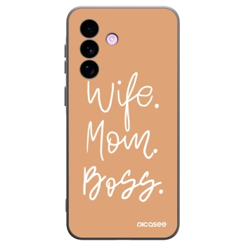 Picasee Μαύρη θήκη σιλικόνης για Samsung Galaxy A57 5G - Boss Mama