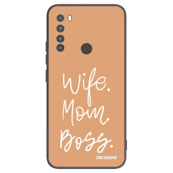 Picasee Μαύρη θήκη σιλικόνης για Xiaomi Redmi Note 8 - Boss Mama