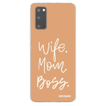 Picasee διαφανής θήκη σιλικόνης Samsung Galaxy S20 G980F - Boss Mama
