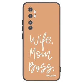 Picasee Μαύρη θήκη σιλικόνης για Xiaomi Mi Note 10 Lite - Boss Mama