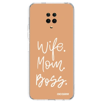 Picasee διαφανής θήκη σιλικόνης Xiaomi Redmi Note 9S - Boss Mama
