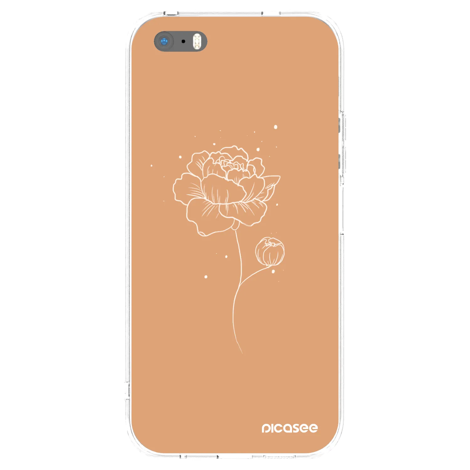 Picasee διαφανής θήκη σιλικόνης Apple iPhone 5/5S/SE - Peonies