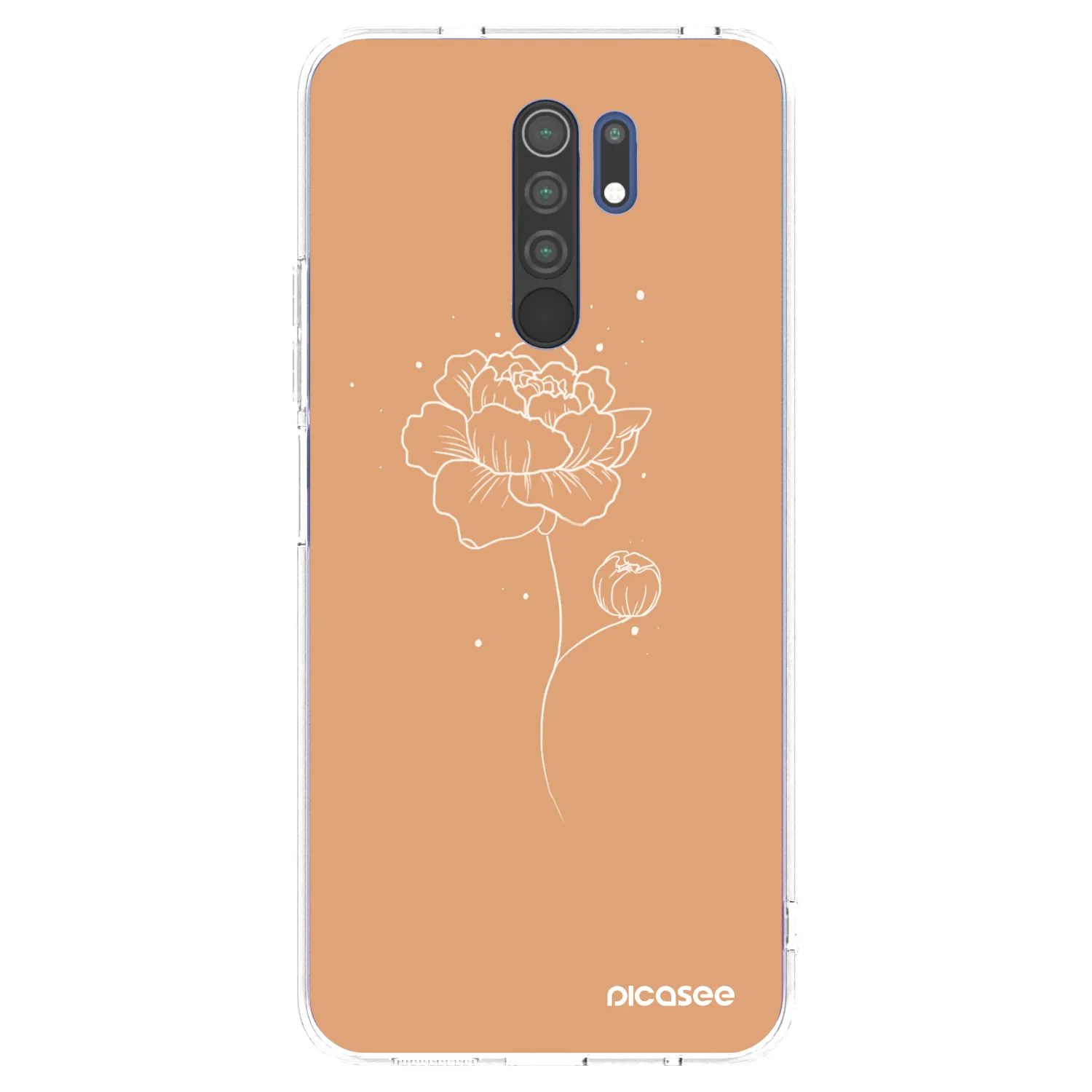 Picasee διαφανής θήκη σιλικόνης Xiaomi Redmi 9 - Peonies