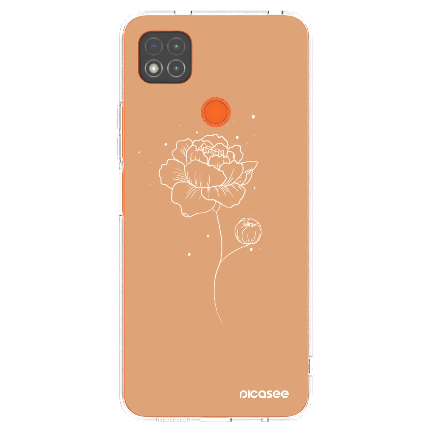 Picasee διαφανής θήκη σιλικόνης Xiaomi Redmi 9C - Peonies
