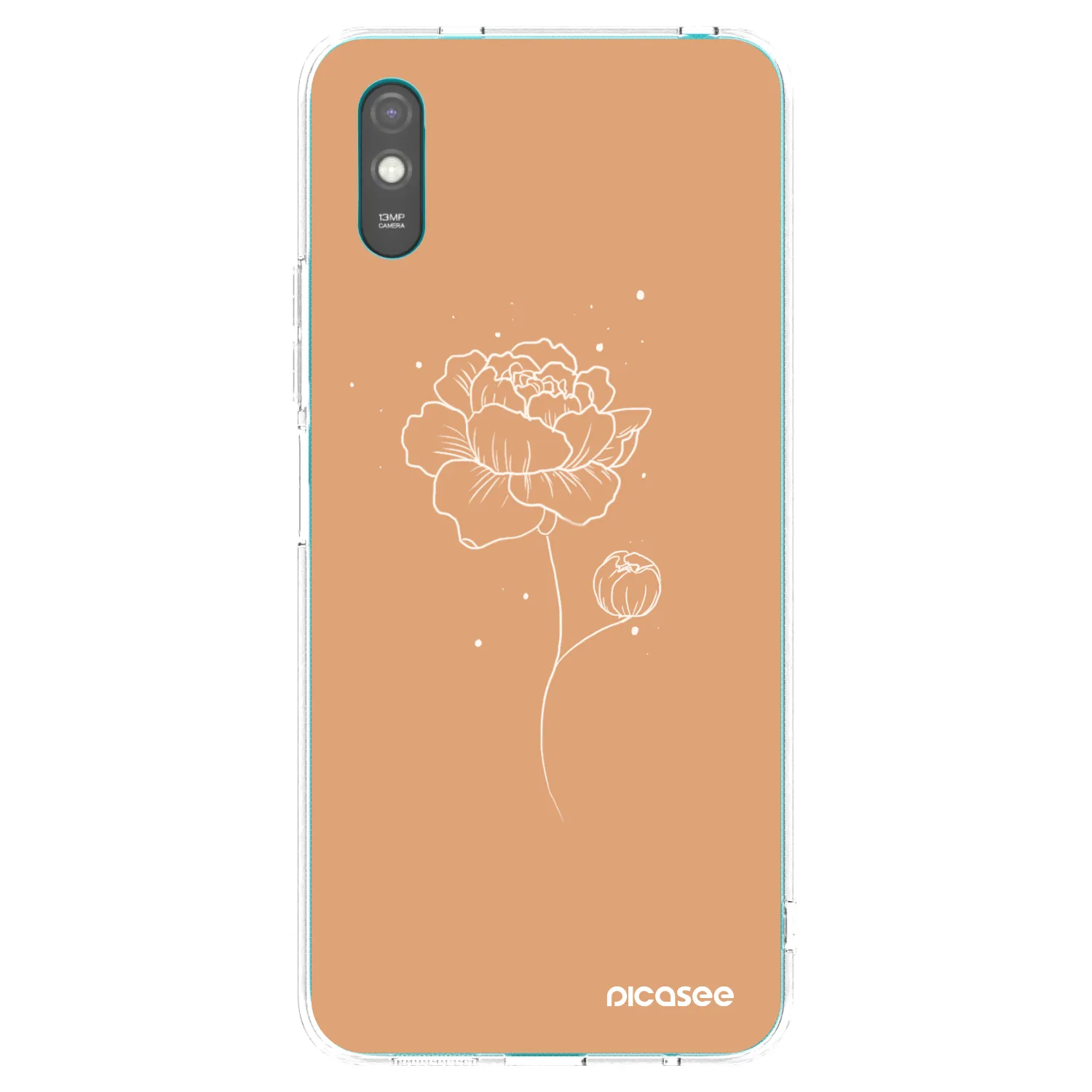 Picasee διαφανής θήκη σιλικόνης Xiaomi Redmi 9A - Peonies