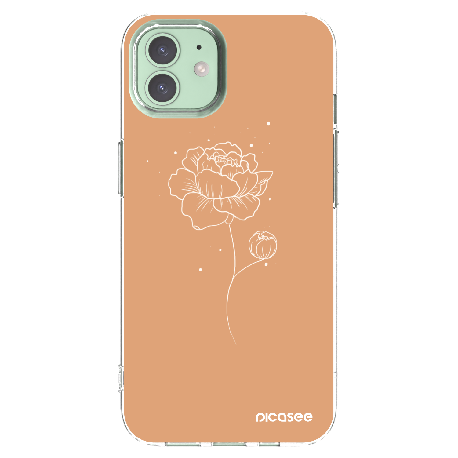 Picasee διαφανής θήκη σιλικόνης Apple iPhone 12 - Peonies
