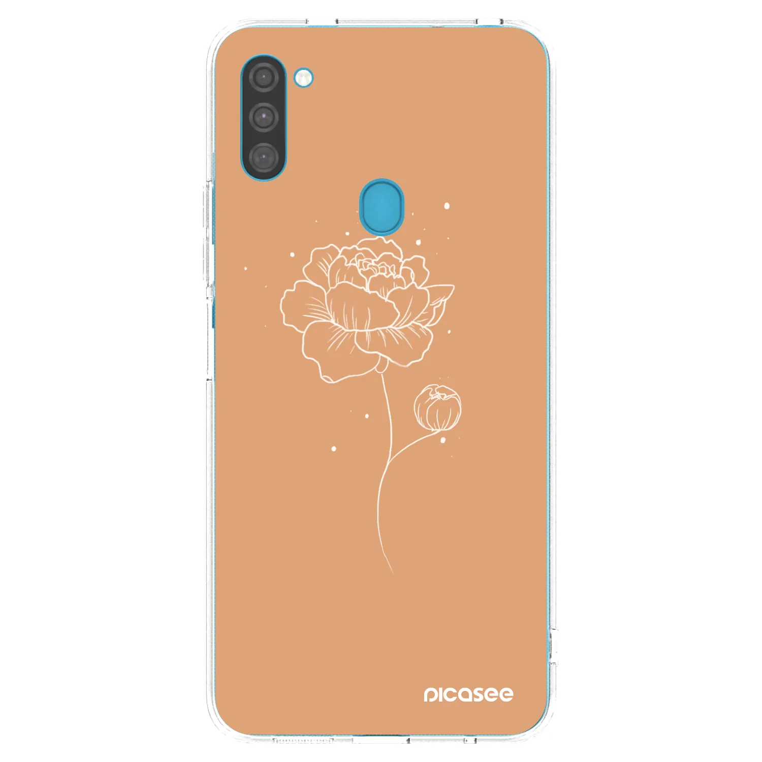 Picasee διαφανής θήκη σιλικόνης Samsung Galaxy M11 - Peonies