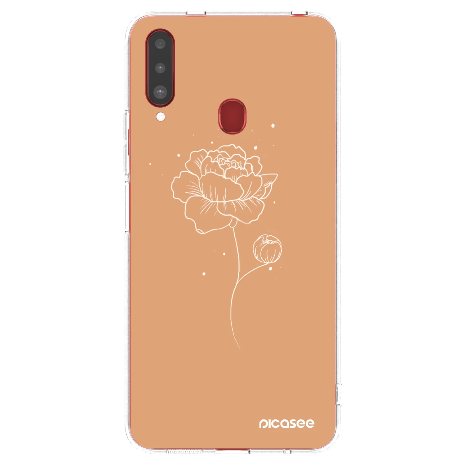 Picasee διαφανής θήκη σιλικόνης Samsung Galaxy A20s - Peonies