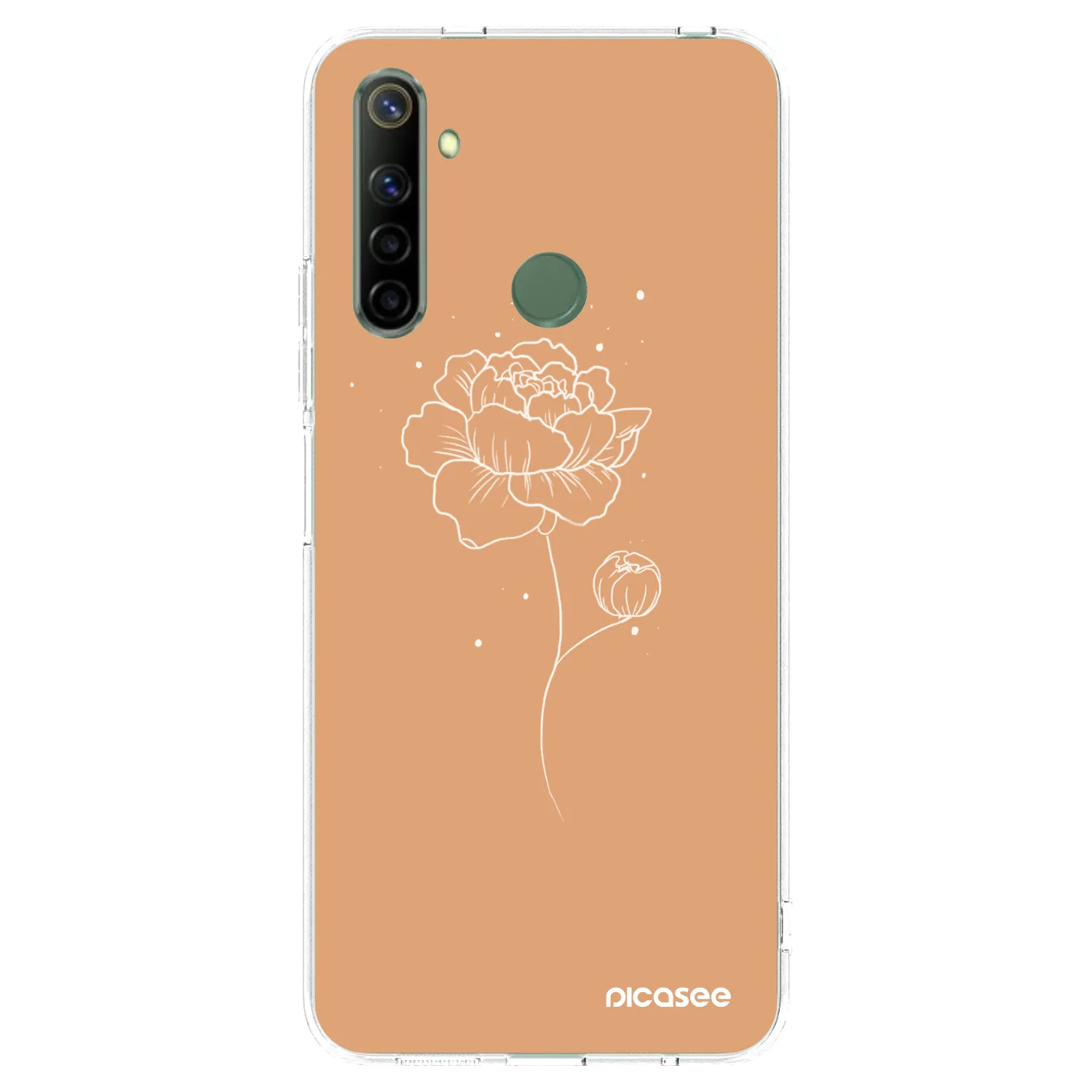 Picasee διαφανής θήκη σιλικόνης Realme 6i - Peonies