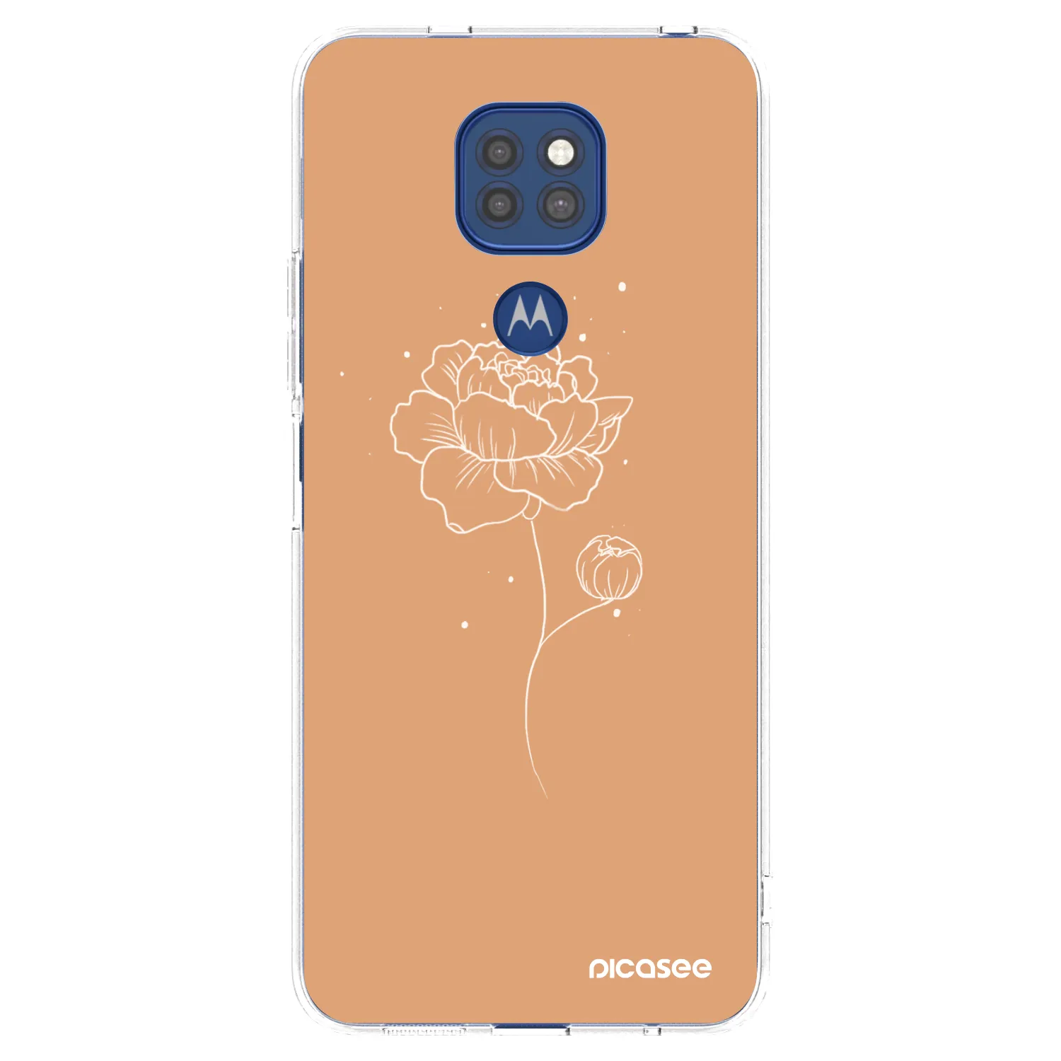 Picasee διαφανής θήκη σιλικόνης Motorola Moto G9 Play - Peonies