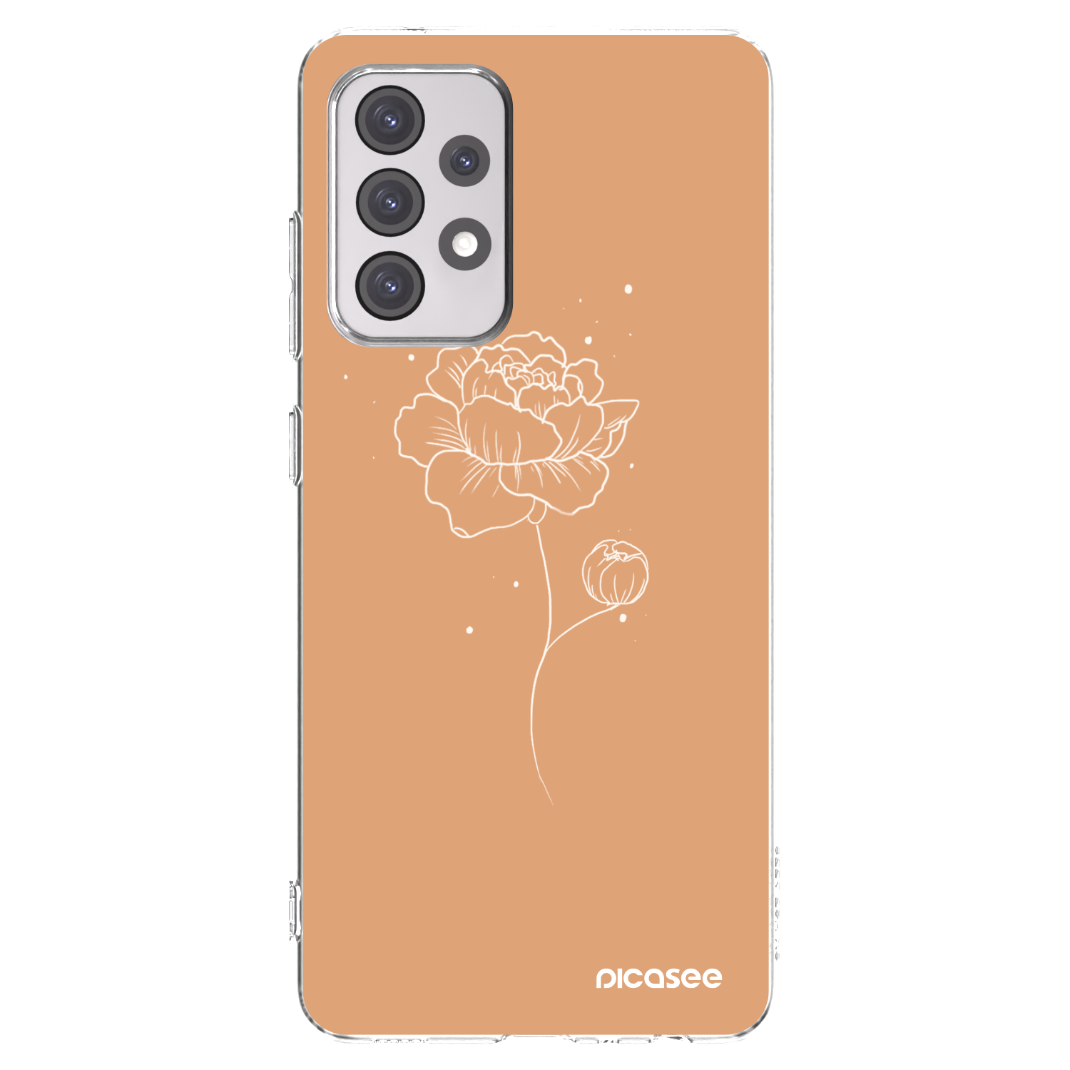 Picasee διαφανής θήκη σιλικόνης Samsung Galaxy A52 5G A525F - Peonies