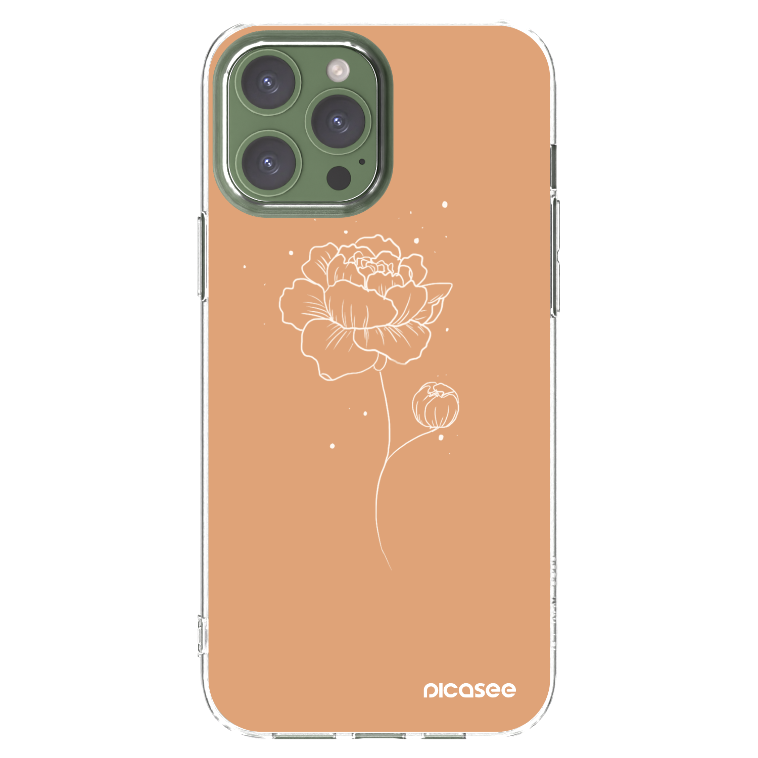 Picasee διαφανής θήκη σιλικόνης Apple iPhone 13 Pro Max - Peonies