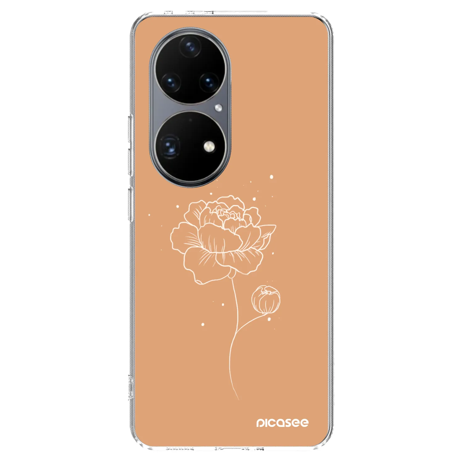 Picasee διαφανής θήκη σιλικόνης Huawei P50 - Peonies