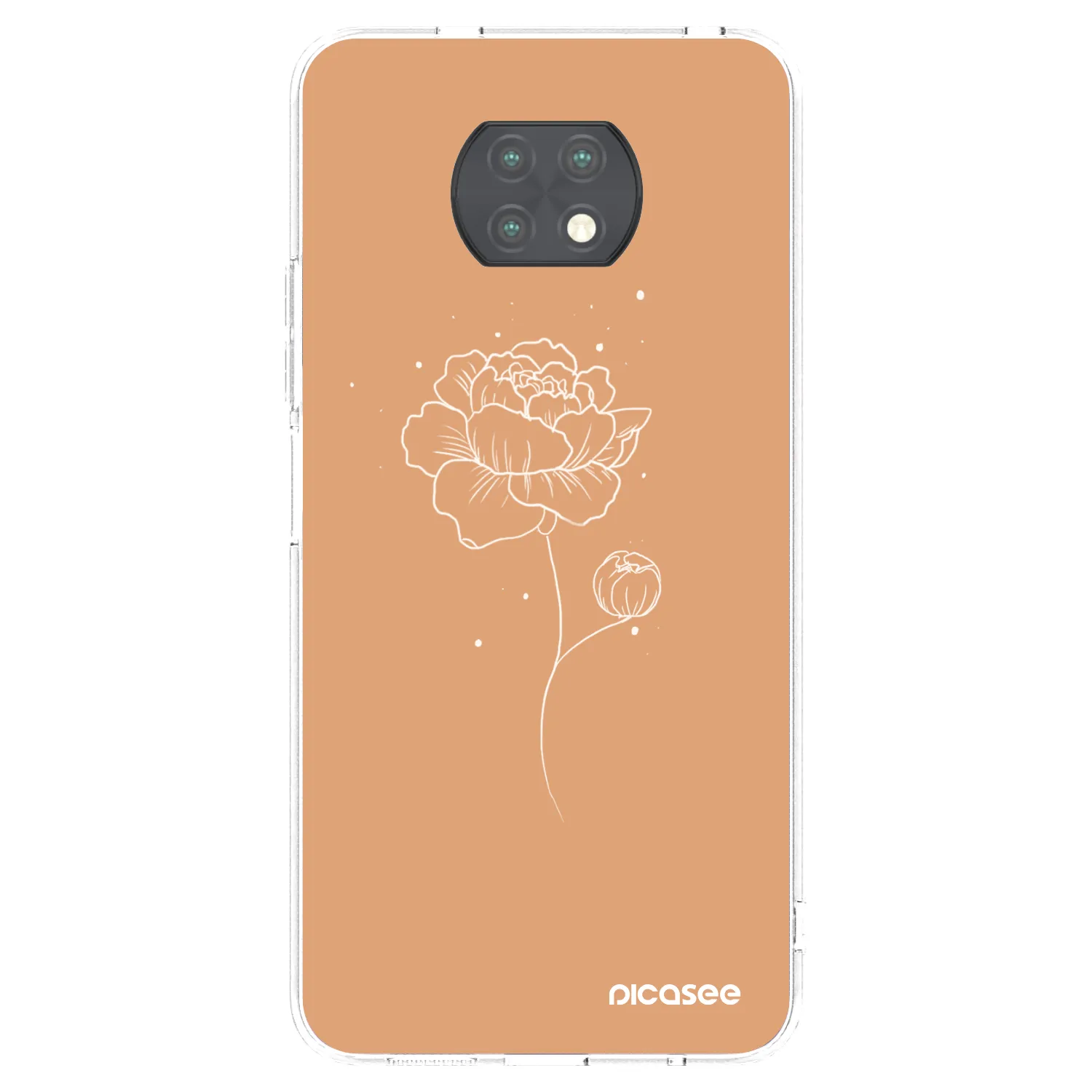 Picasee διαφανής θήκη σιλικόνης Xiaomi Redmi Note 9T - Peonies