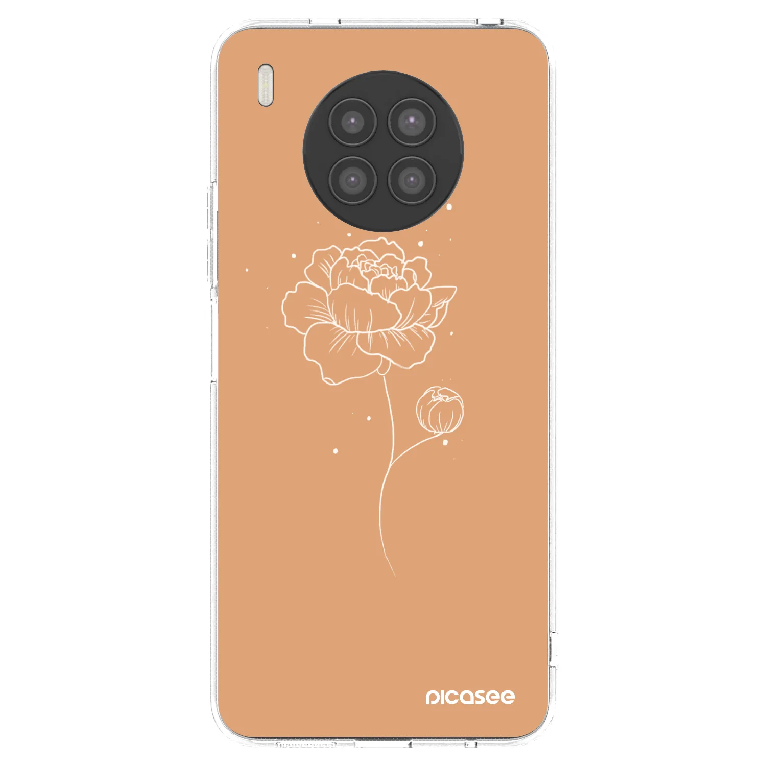 Picasee διαφανής θήκη σιλικόνης Huawei Nova 8i - Peonies