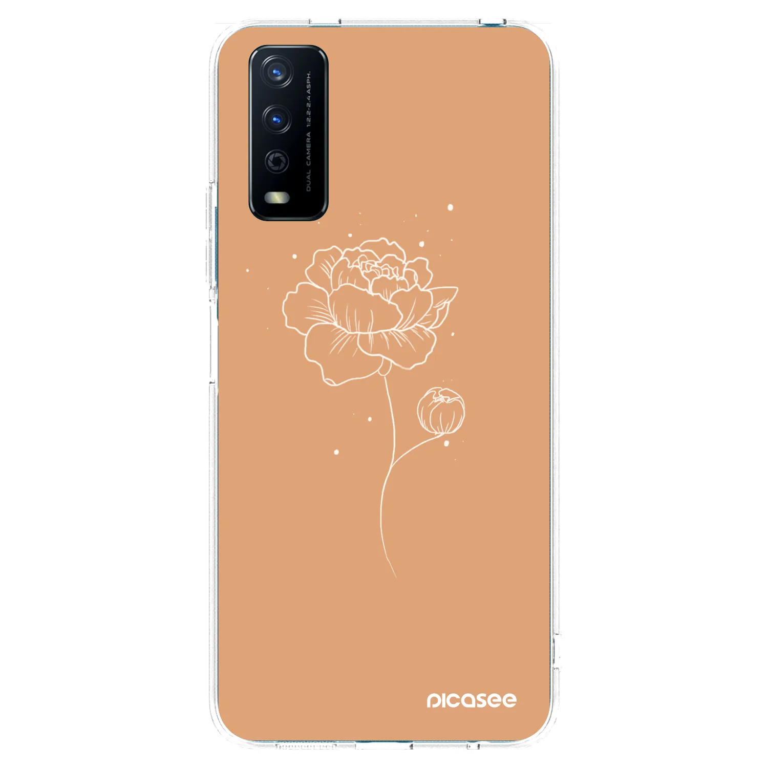 Picasee διαφανής θήκη σιλικόνης Vivo Y11s - Peonies