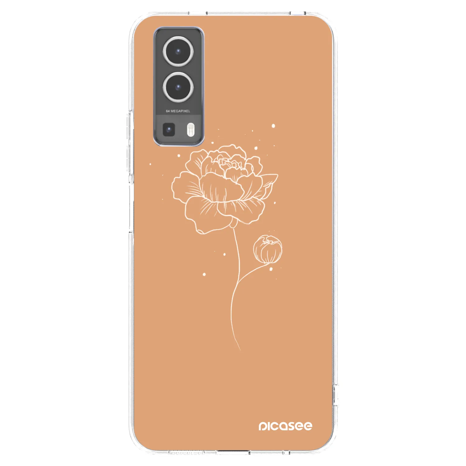 Picasee διαφανής θήκη σιλικόνης Vivo Y72 5G - Peonies