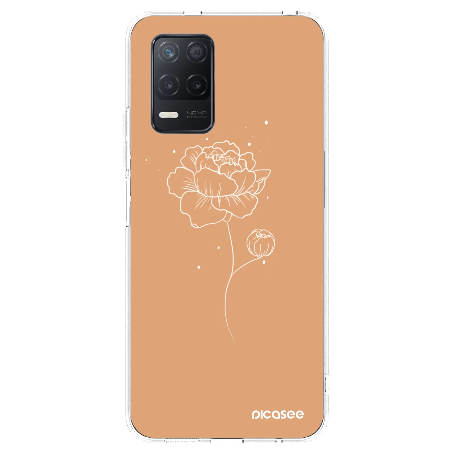 Picasee διαφανής θήκη σιλικόνης Realme 8 5G - Peonies