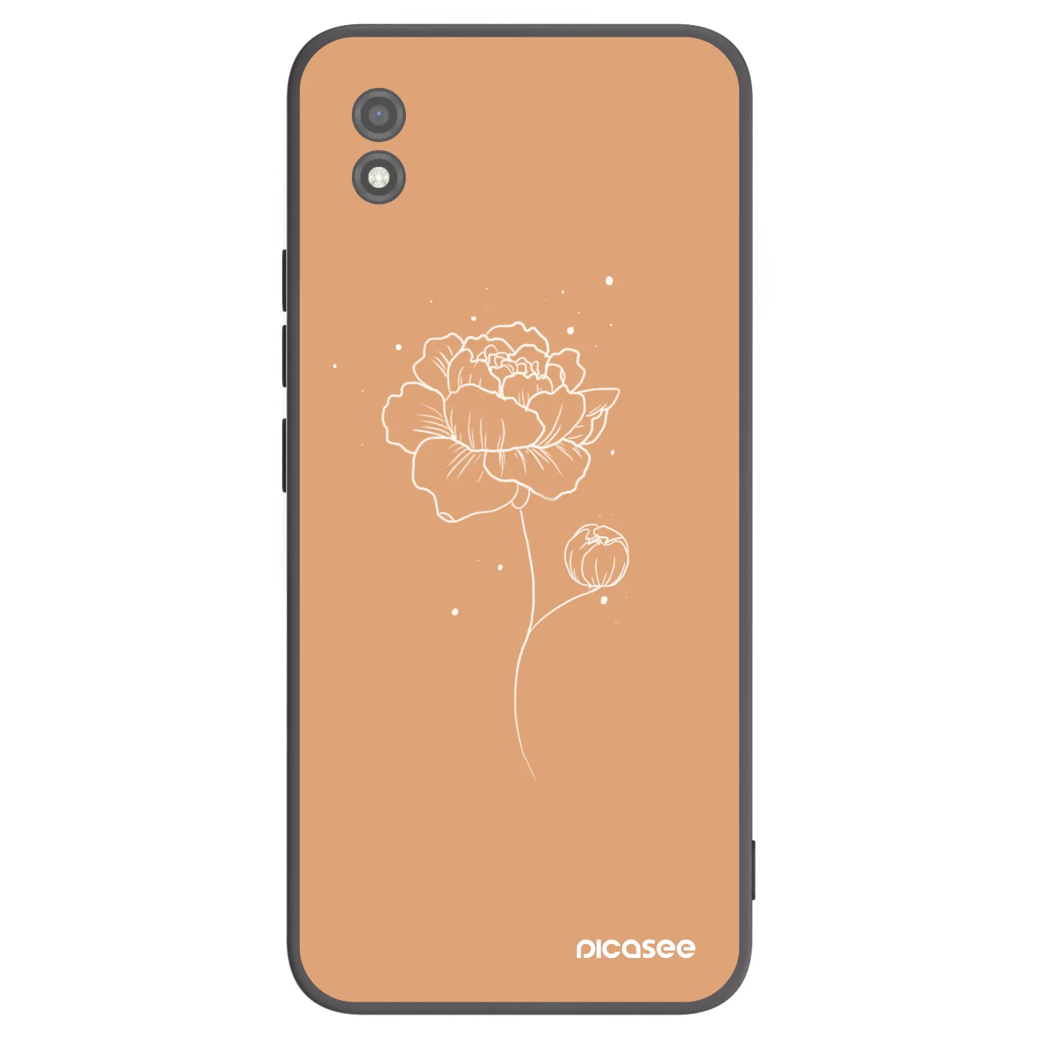 Picasee Μαύρη θήκη σιλικόνης για Realme C11 (2021) - Peonies