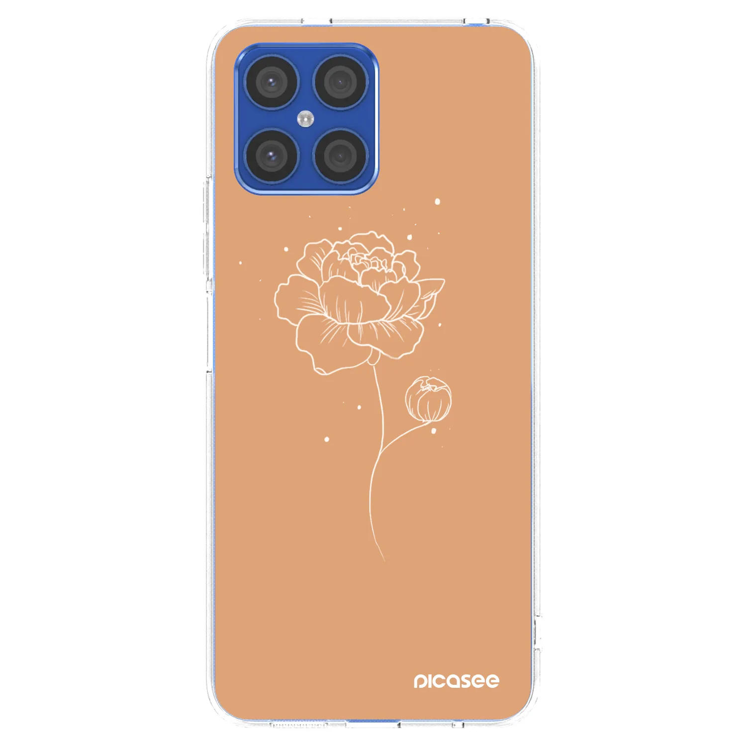 Picasee διαφανής θήκη σιλικόνης Honor X8 4G - Peonies