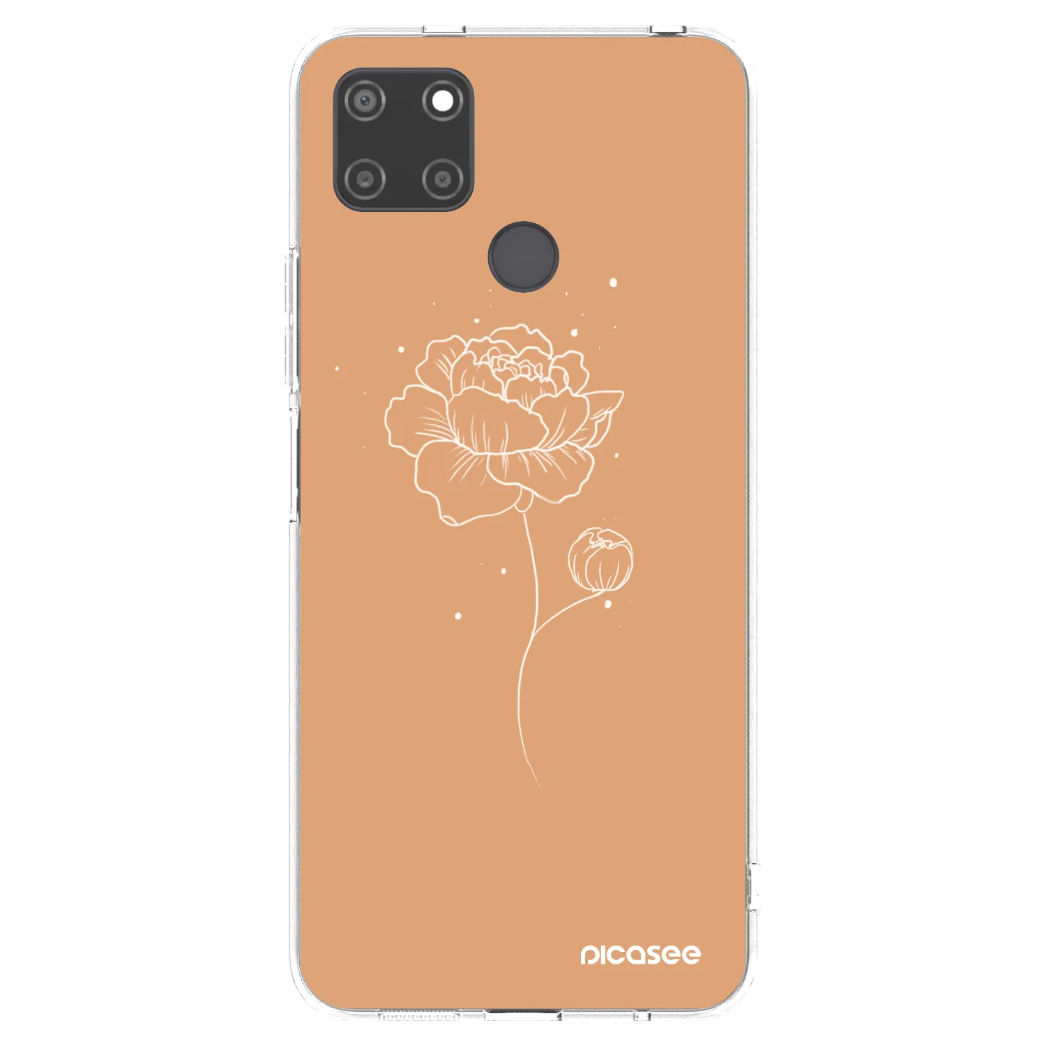 Picasee διαφανής θήκη σιλικόνης Realme C21Y - Peonies