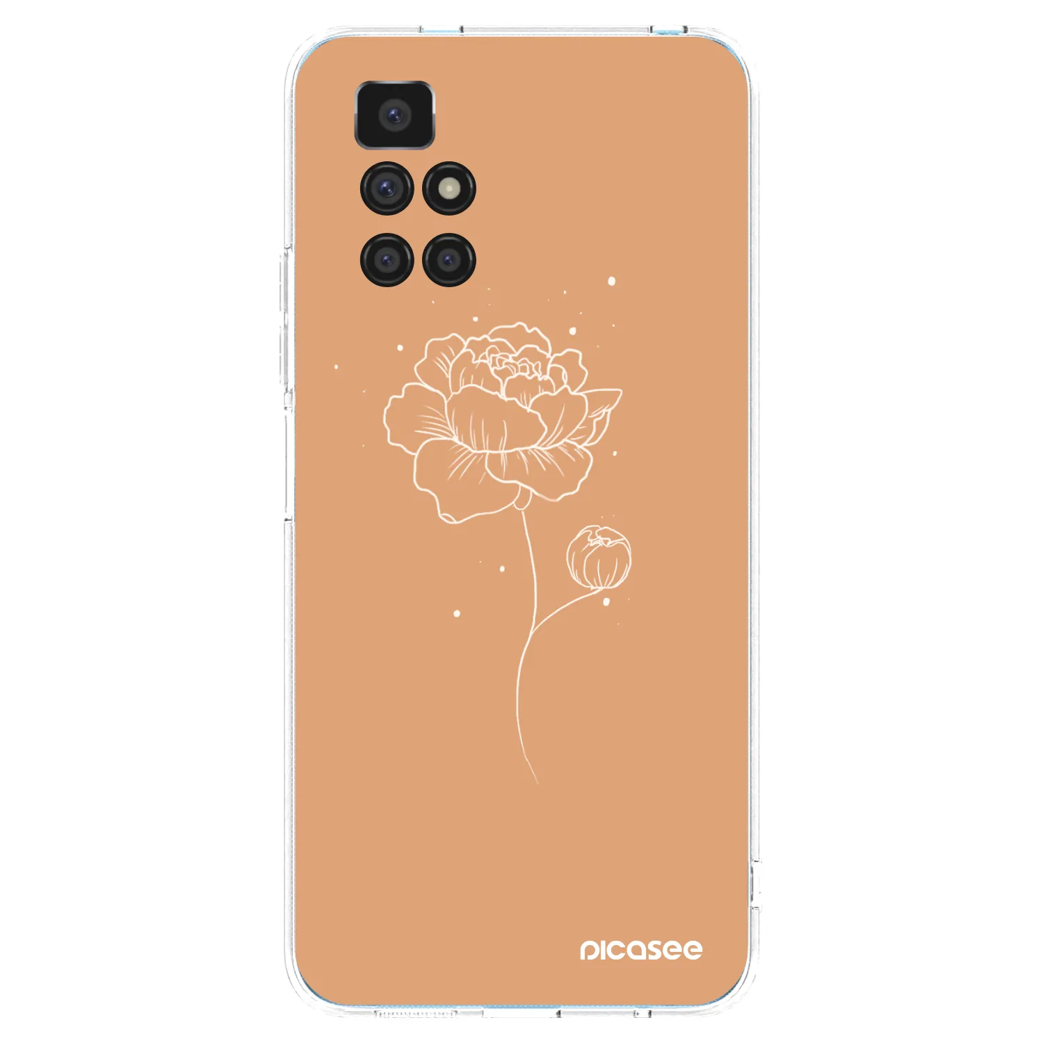 Picasee διαφανής θήκη σιλικόνης Xiaomi Redmi 10 (2022) - Peonies