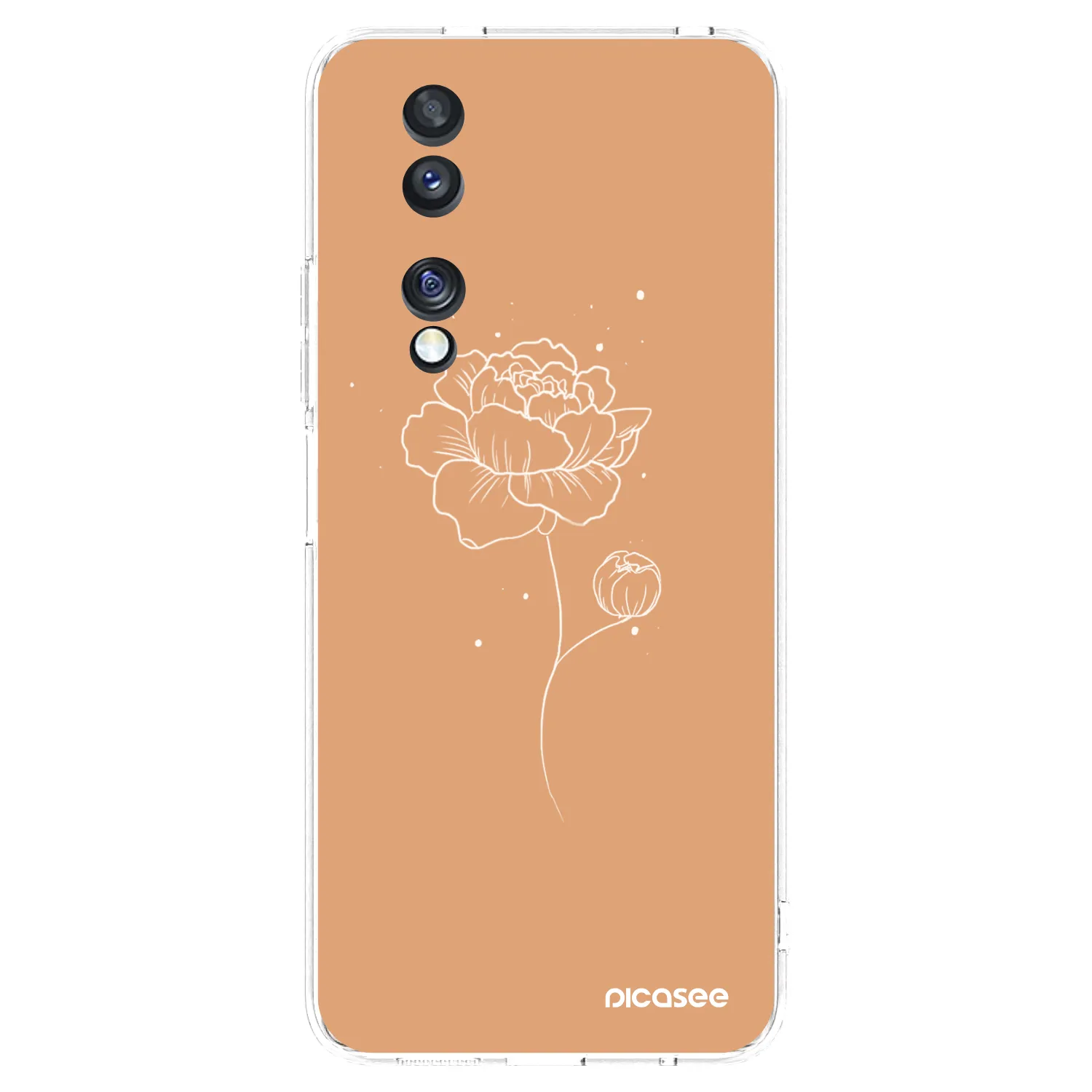 Picasee διαφανής θήκη σιλικόνης Honor 70 - Peonies