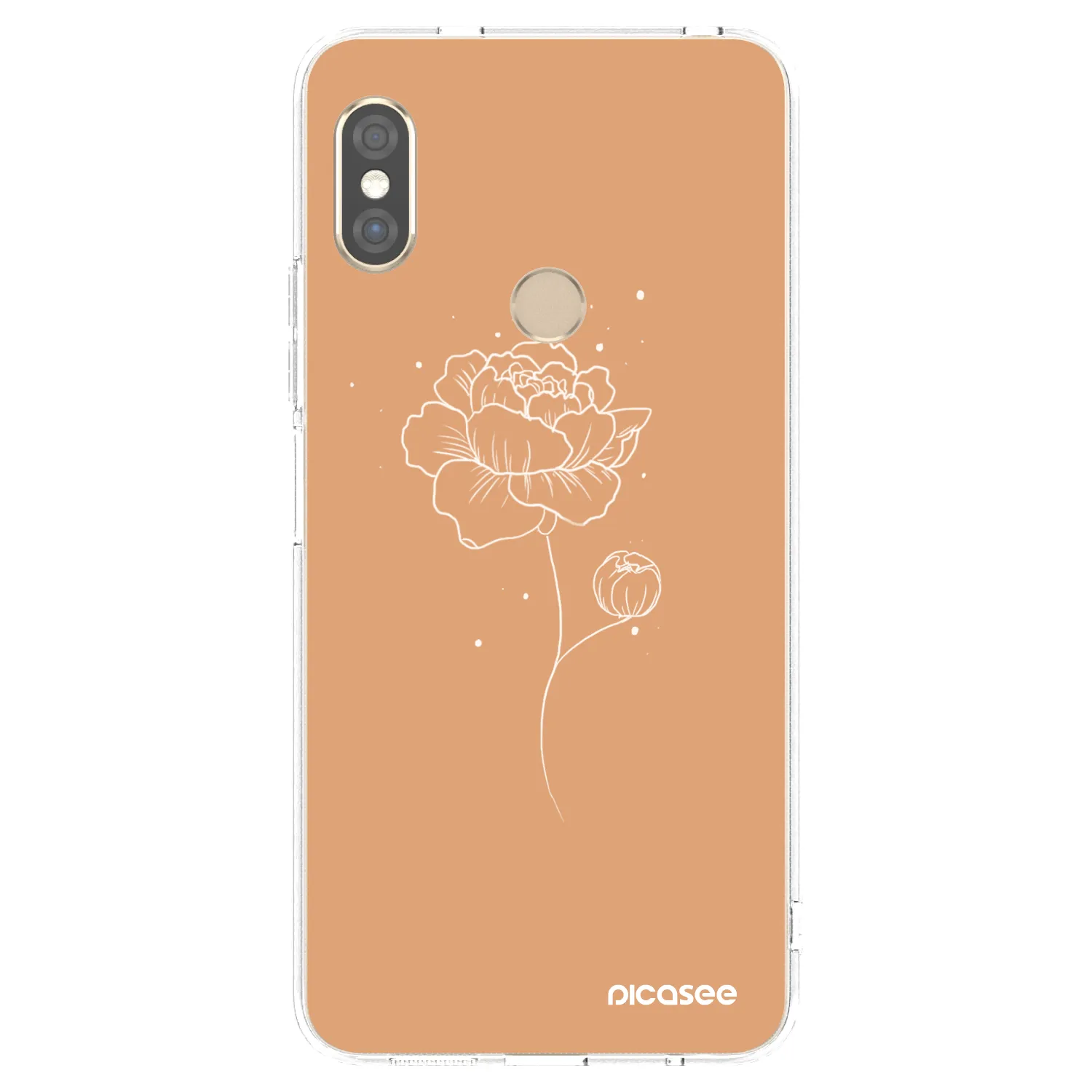 Picasee διαφανής θήκη σιλικόνης Xiaomi Redmi Note 5 Global - Peonies