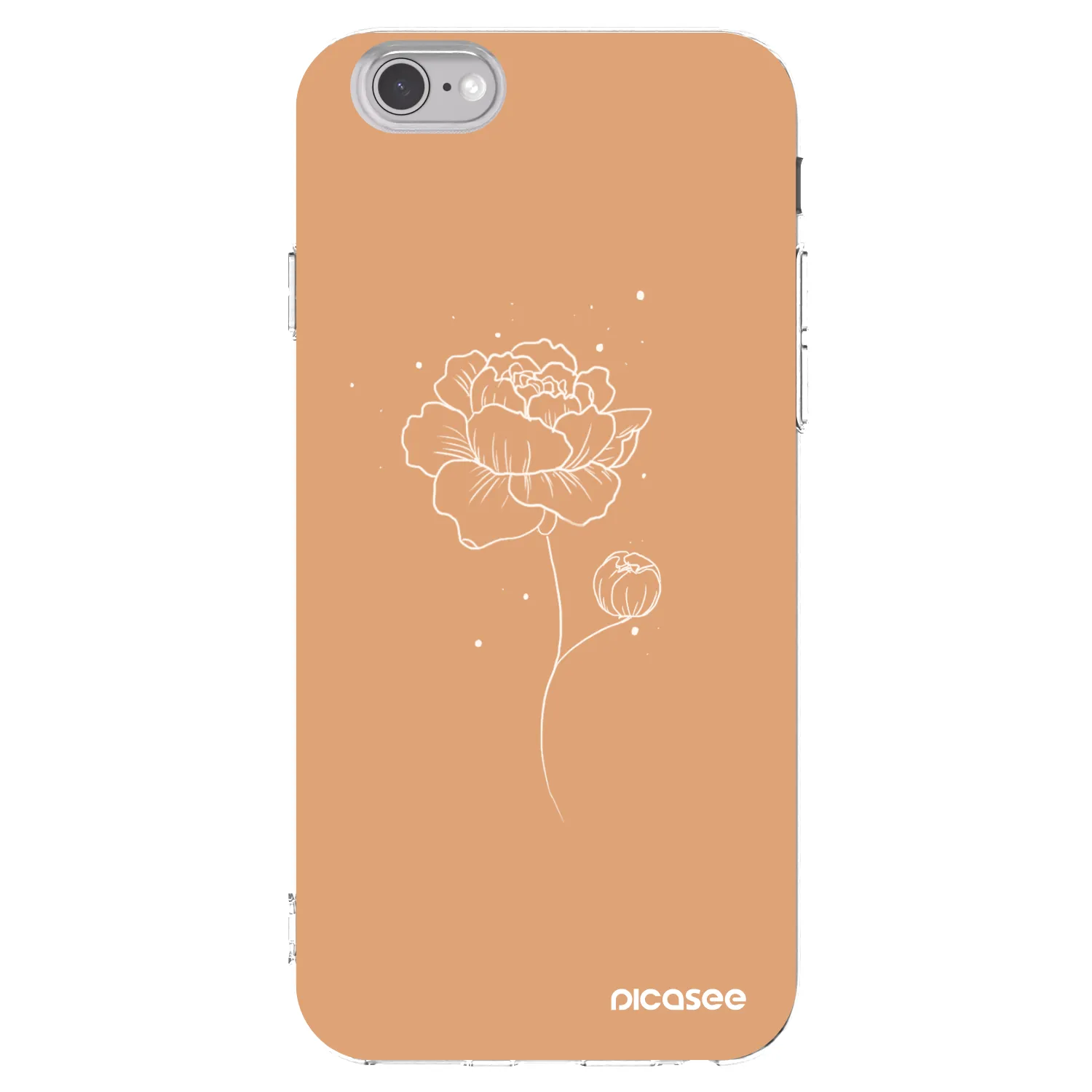 Picasee διαφανής θήκη σιλικόνης Apple iPhone 6/6S - Peonies