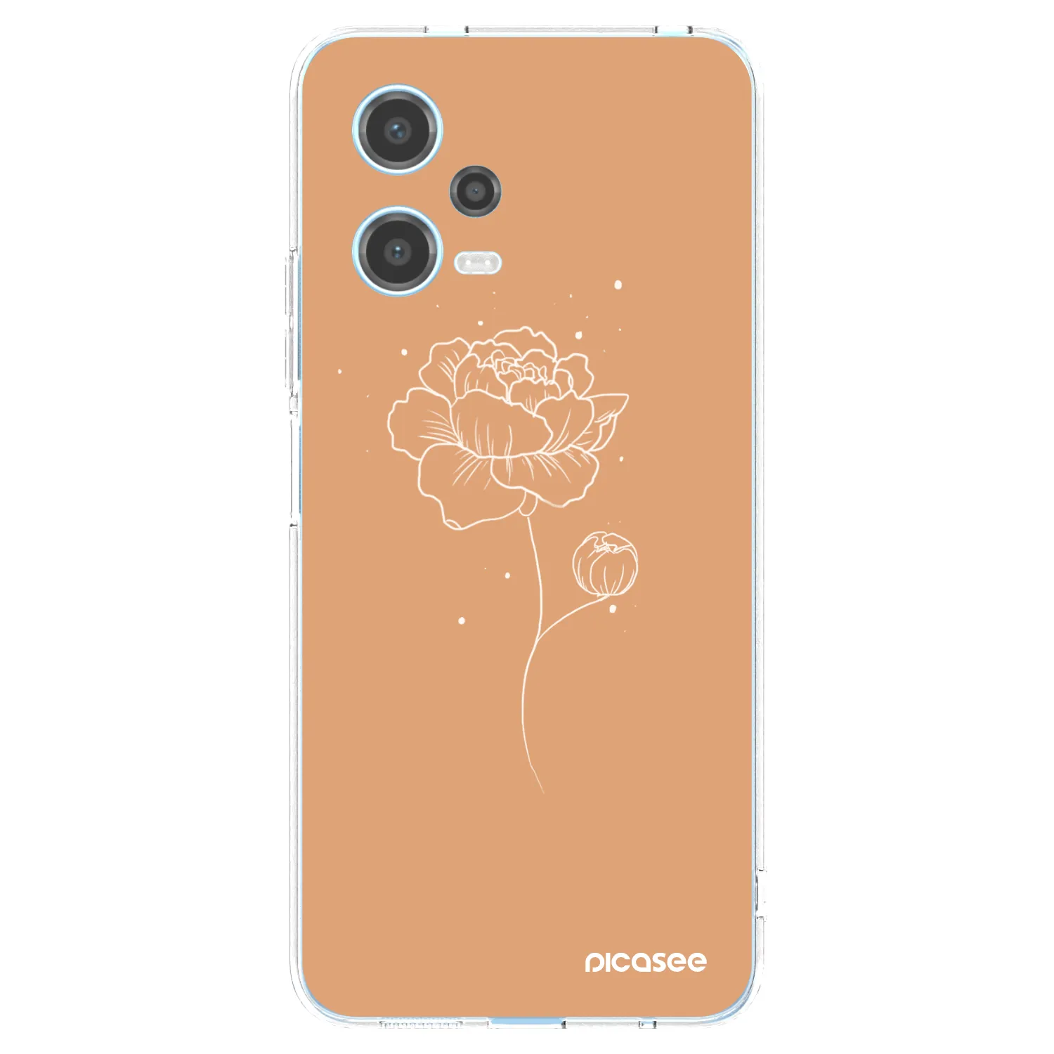 Picasee διαφανής θήκη σιλικόνης Xiaomi Redmi Note 12 5G - Peonies
