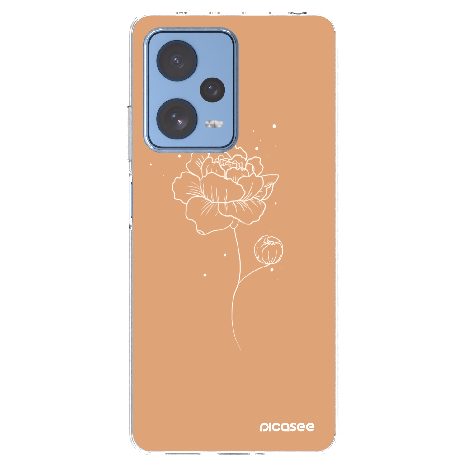 Picasee διαφανής θήκη σιλικόνης Xiaomi Redmi Note 12 Pro 5G - Peonies