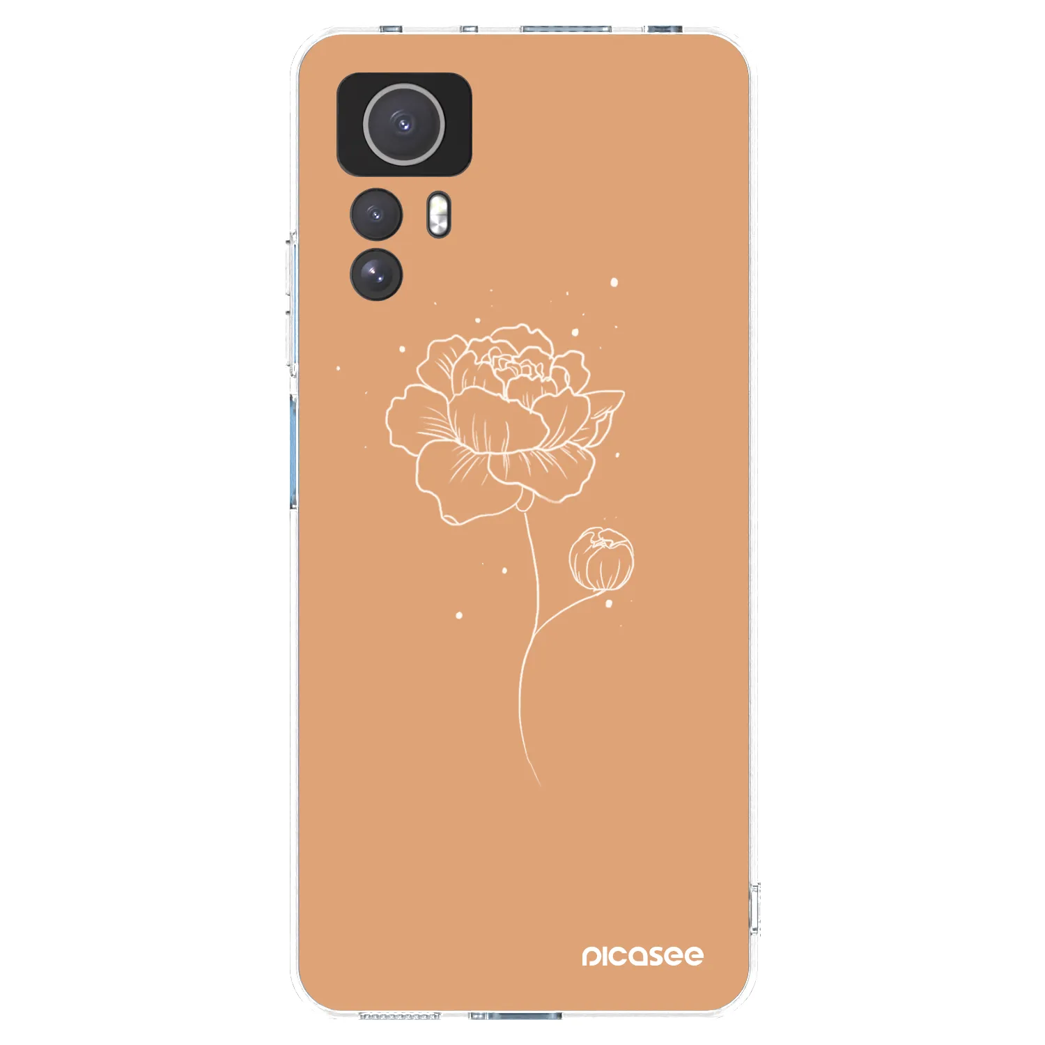 Picasee διαφανής θήκη σιλικόνης Xiaomi Redmi Note 12S - Peonies