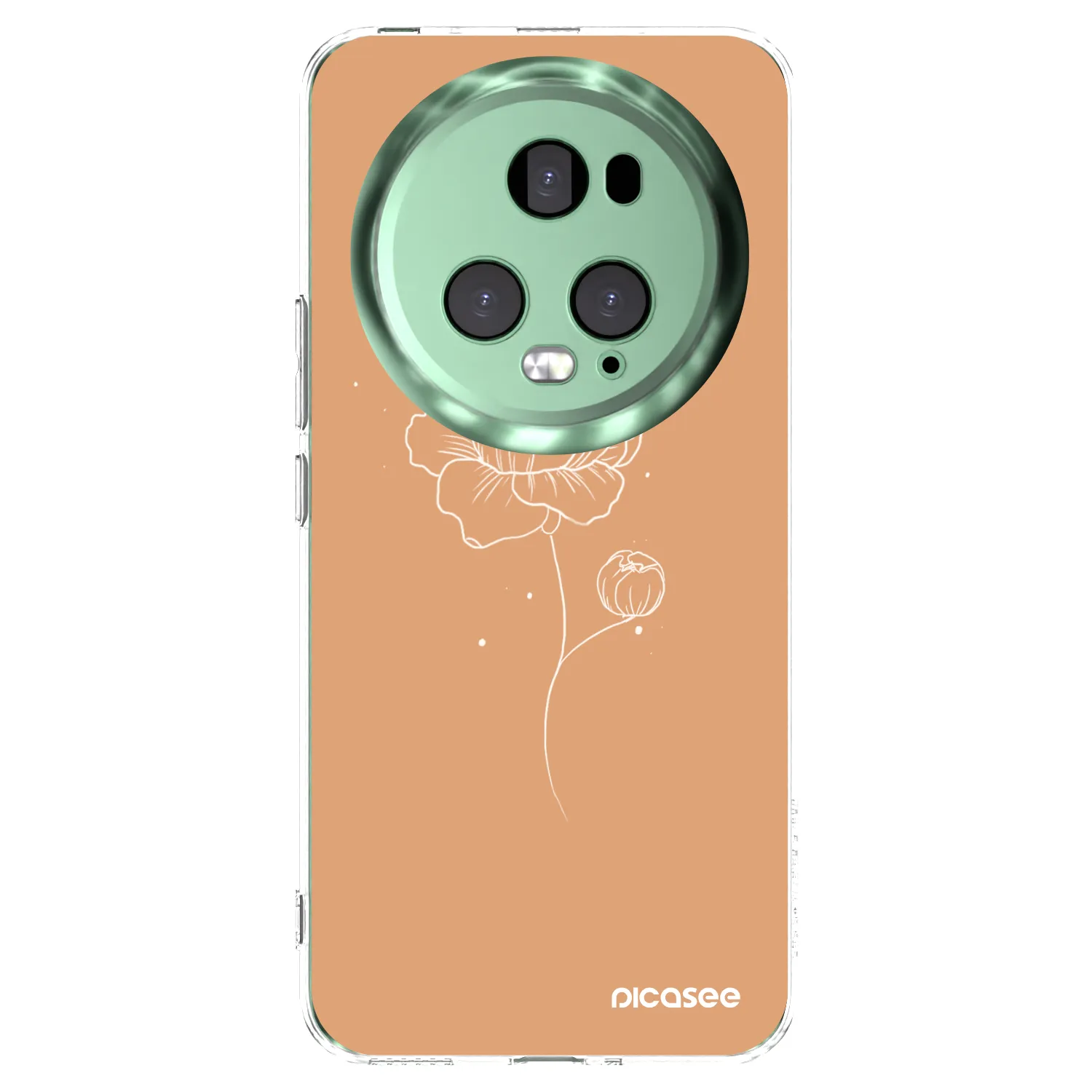 Picasee διαφανής θήκη σιλικόνης Honor Magic5 Pro - Peonies