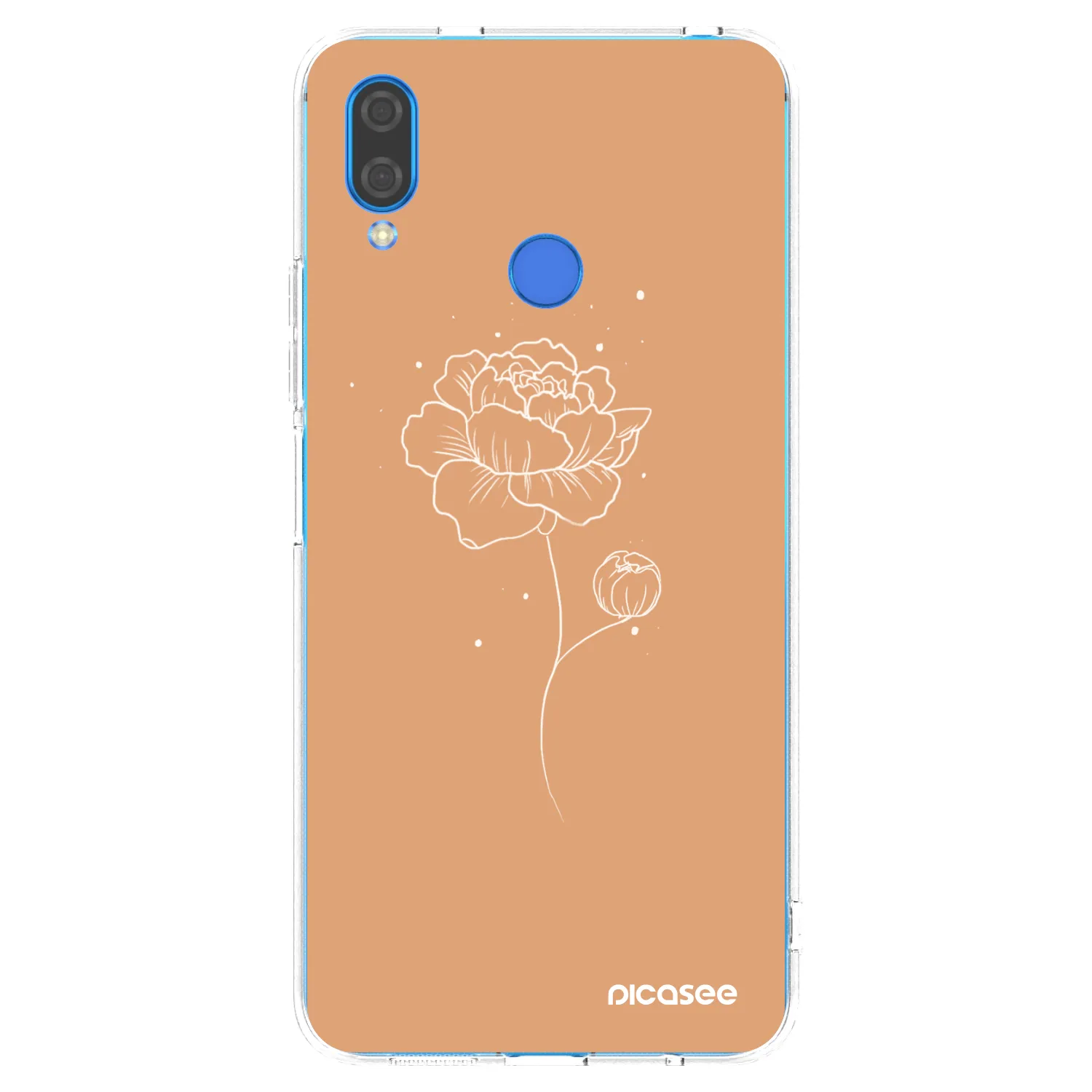 Picasee διαφανής θήκη σιλικόνης Huawei Nova 3 - Peonies