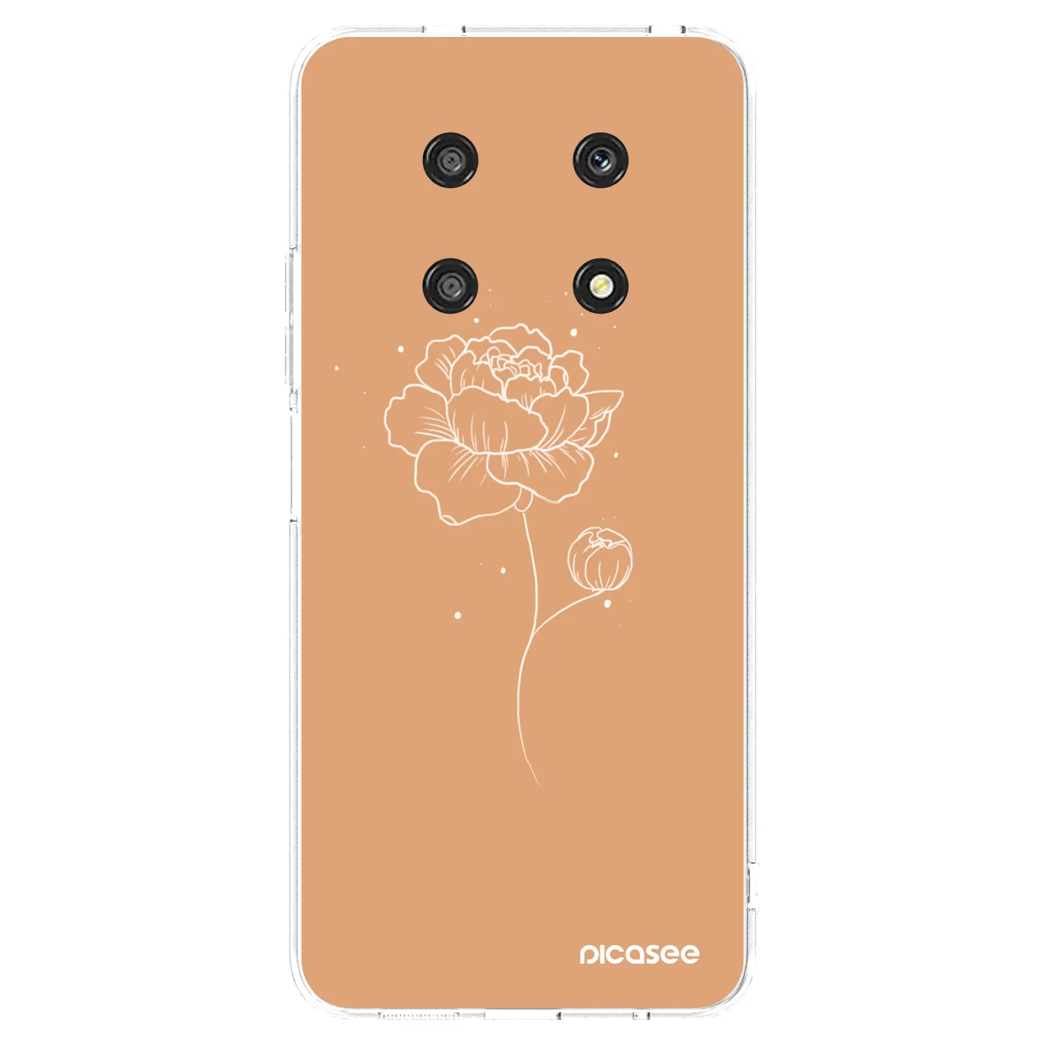 Picasee διαφανής θήκη σιλικόνης Honor Magic4 Lite 5G - Peonies