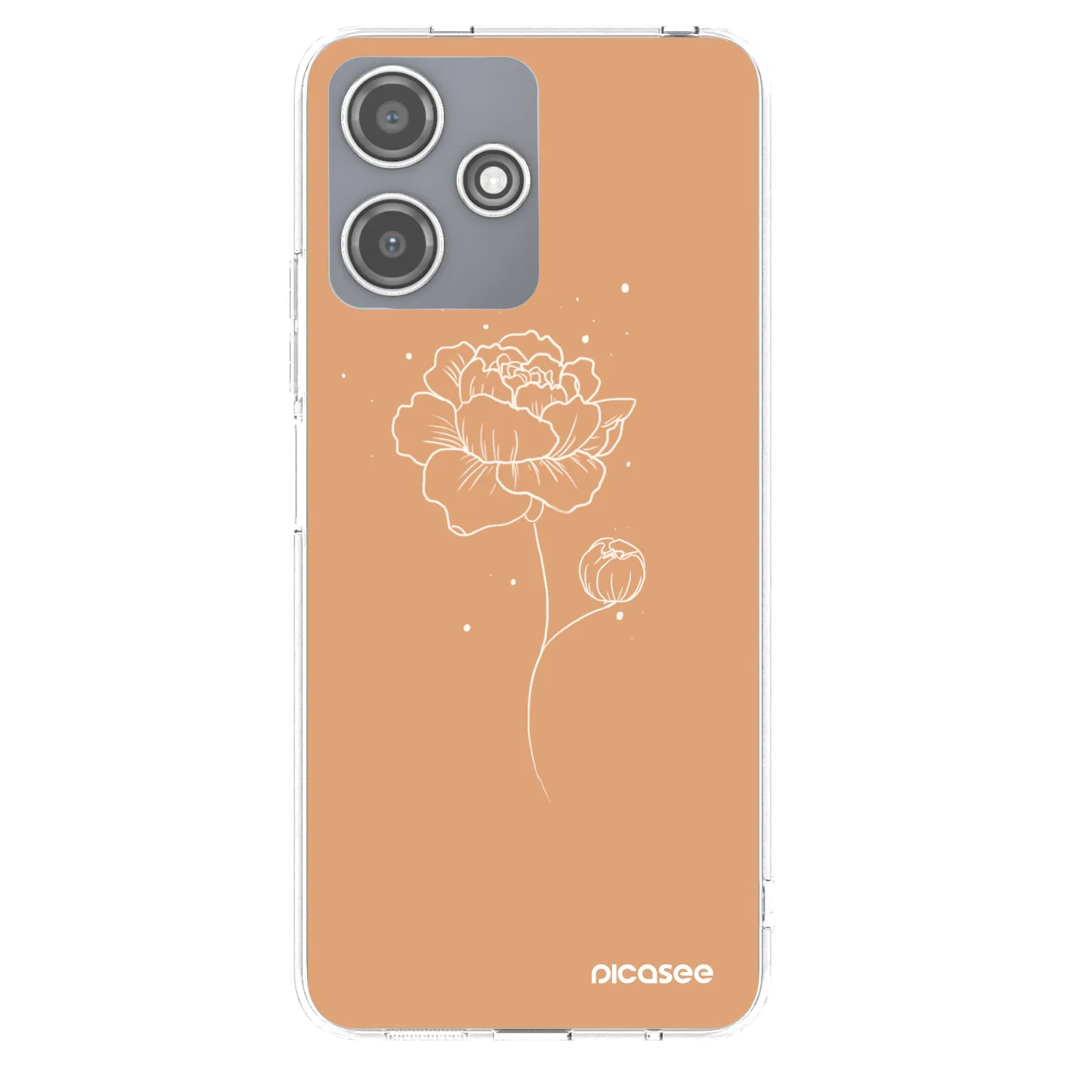 Picasee διαφανής θήκη σιλικόνης Xiaomi Redmi 12 5G - Peonies