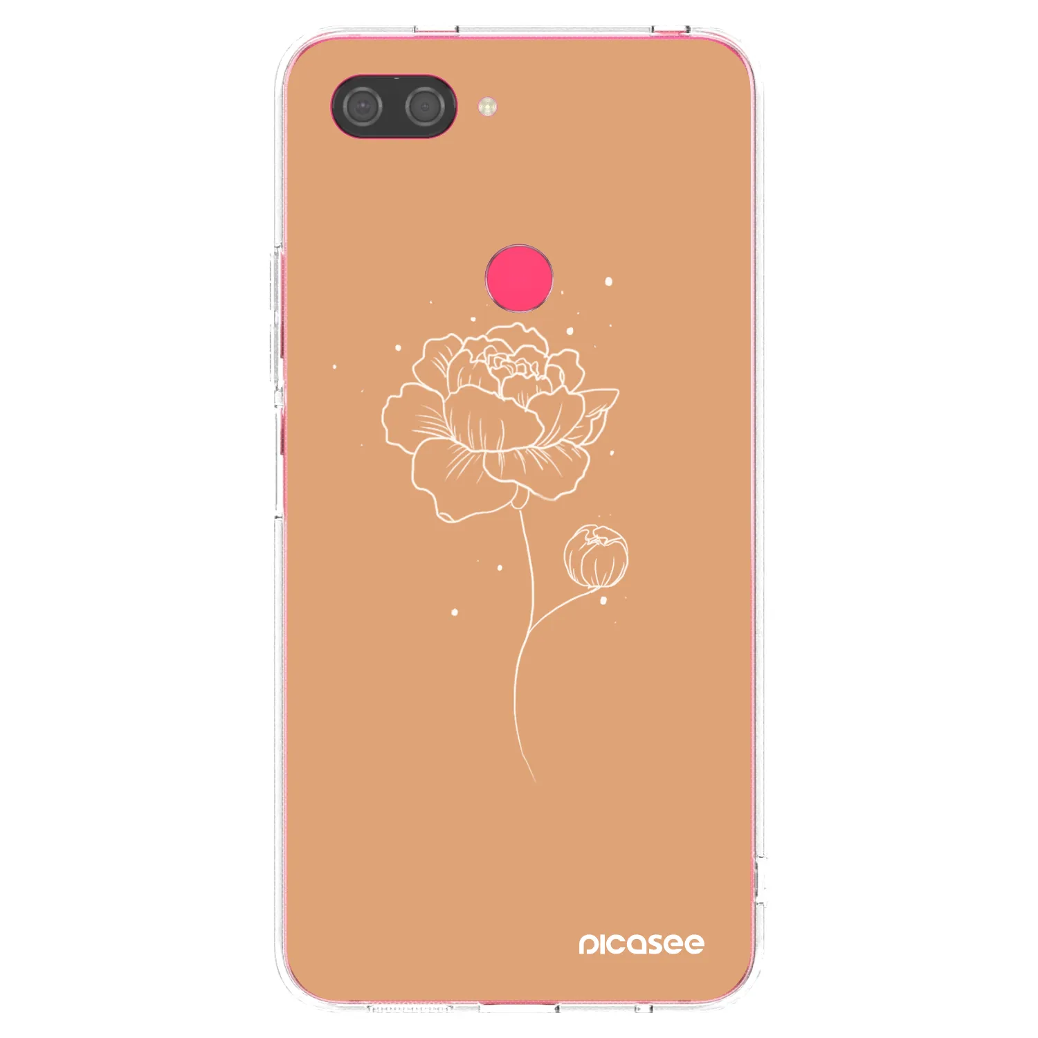 Picasee διαφανής θήκη σιλικόνης Xiaomi Mi 8 Lite - Peonies