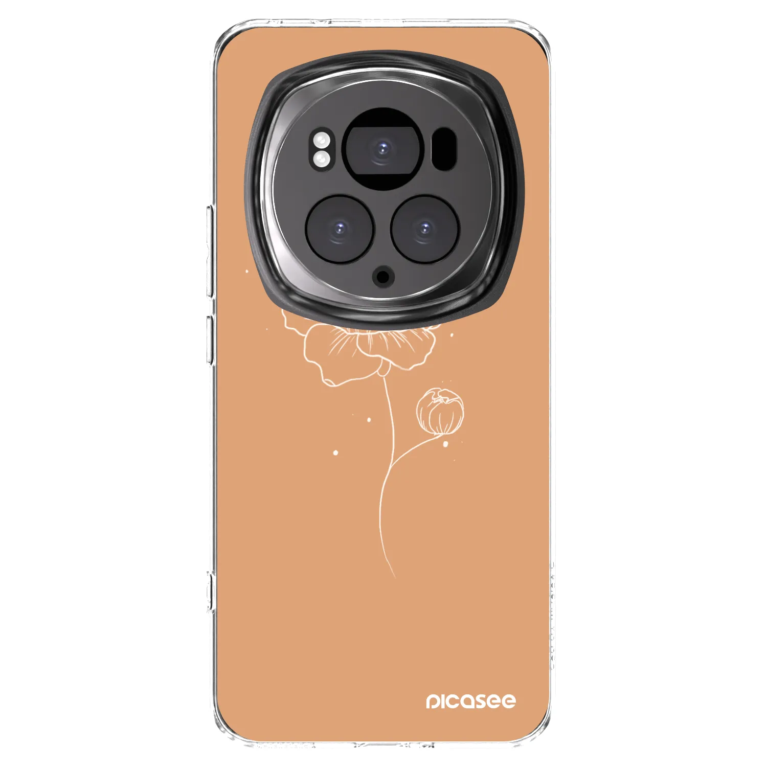 Picasee διαφανής θήκη σιλικόνης Honor Magic6 Pro - Peonies