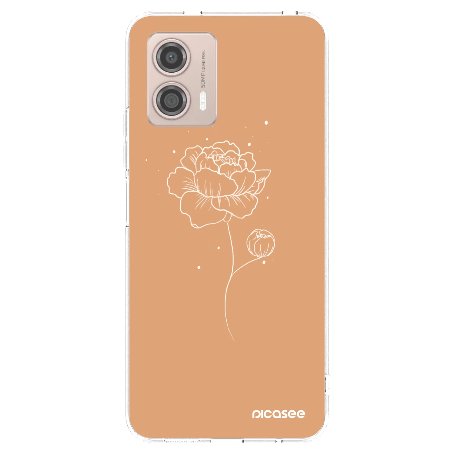Picasee διαφανής θήκη σιλικόνης Motorola Moto G53 5G - Peonies