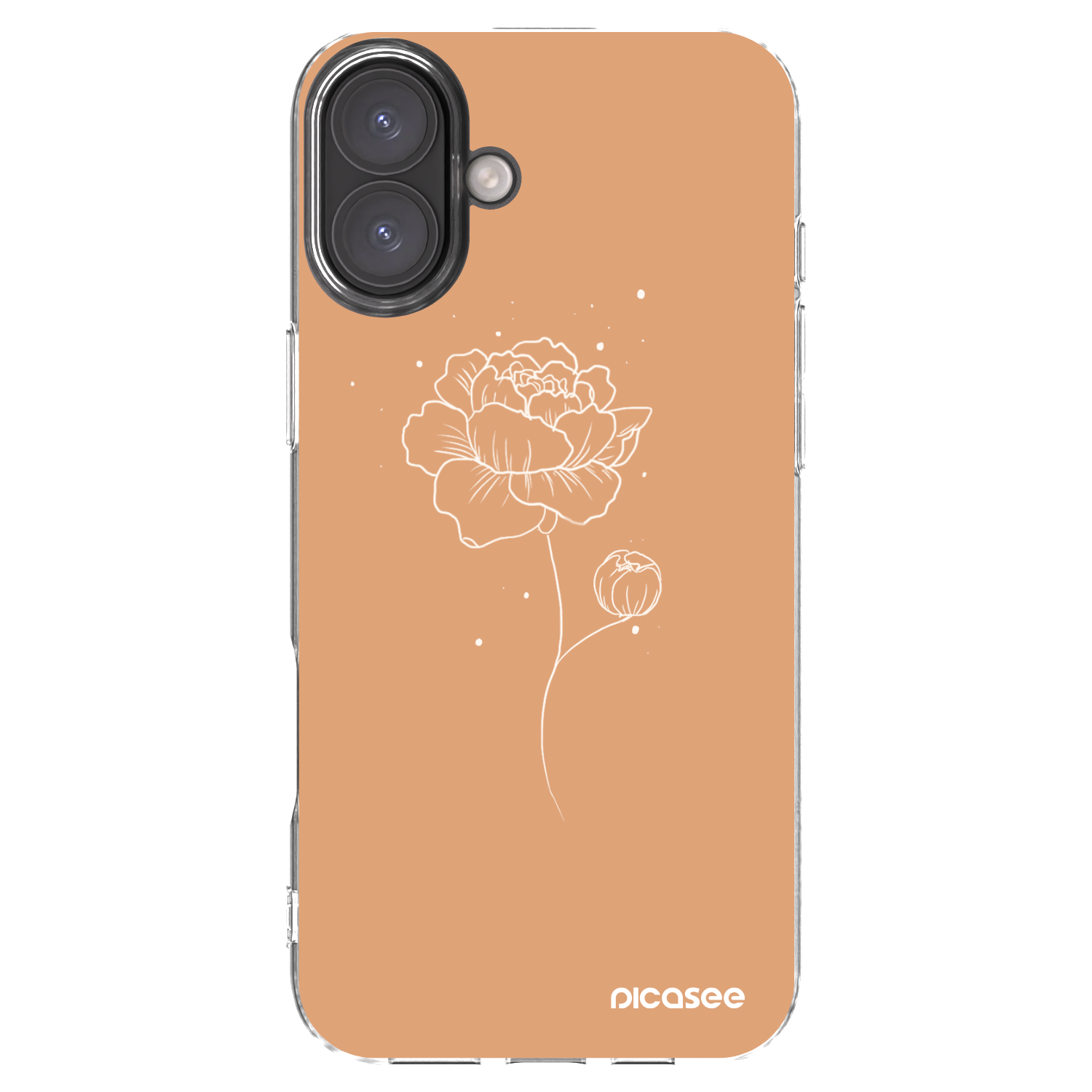 Picasee διαφανής θήκη σιλικόνης Apple iPhone 16 Plus - Peonies