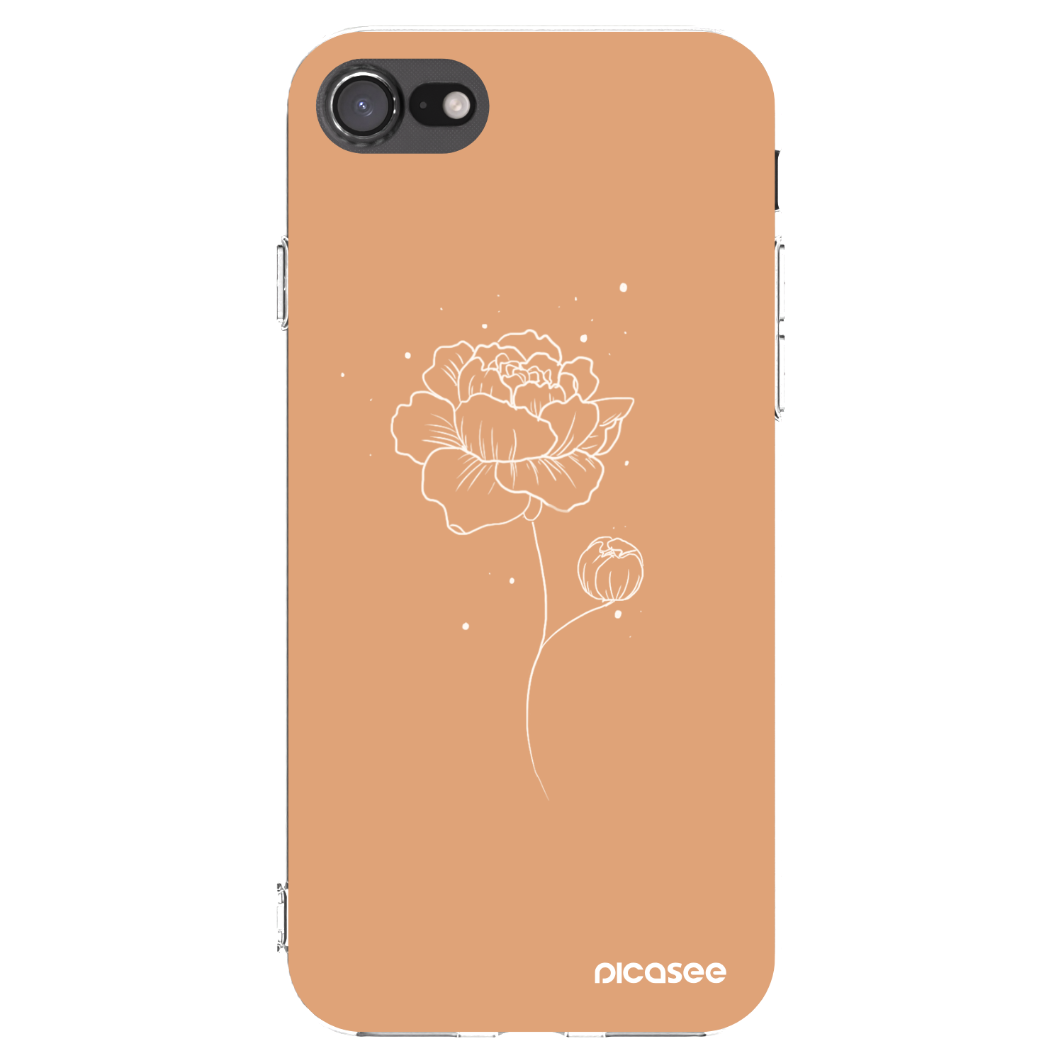 Picasee διαφανής θήκη σιλικόνης Apple iPhone 7 - Peonies