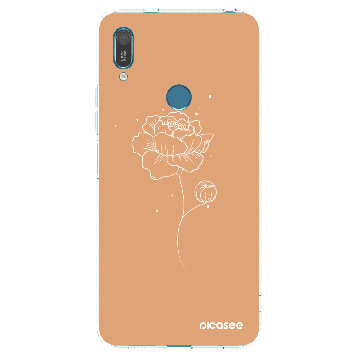 Picasee διαφανής θήκη σιλικόνης Huawei Y7 2019 - Peonies