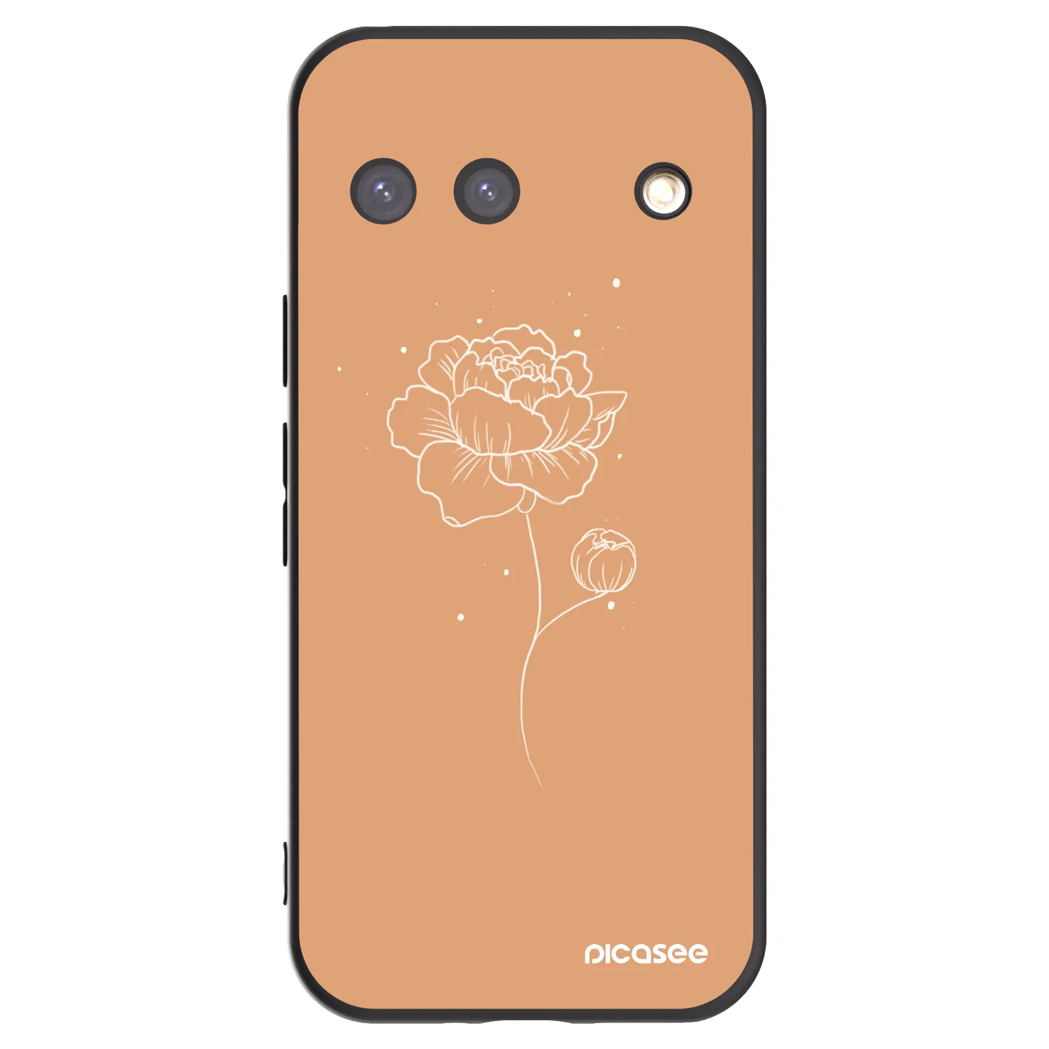 Picasee Μαύρη θήκη σιλικόνης για Google Pixel 9 - Peonies
