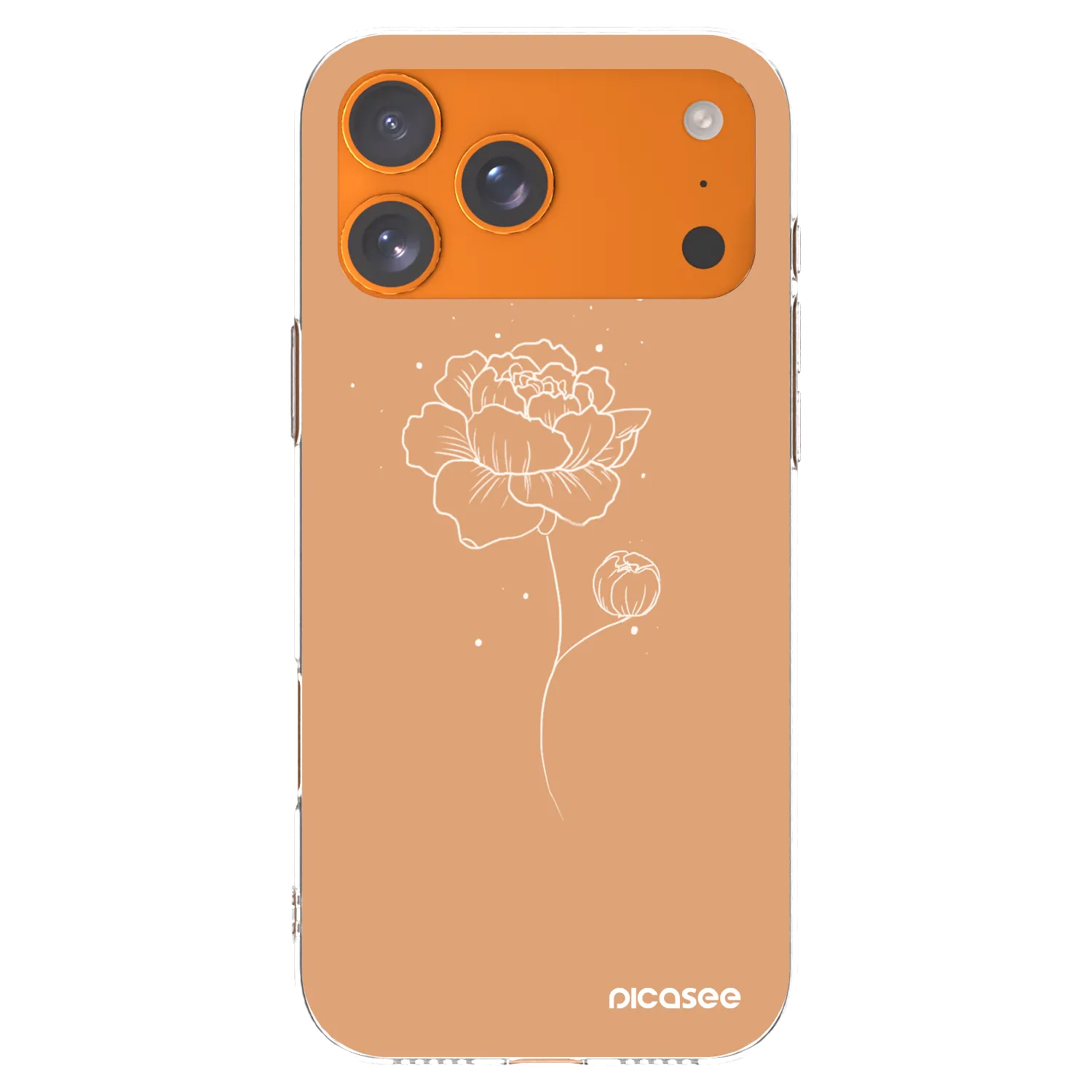 Picasee διαφανής θήκη σιλικόνης Apple iPhone 17 Pro Max - Peonies