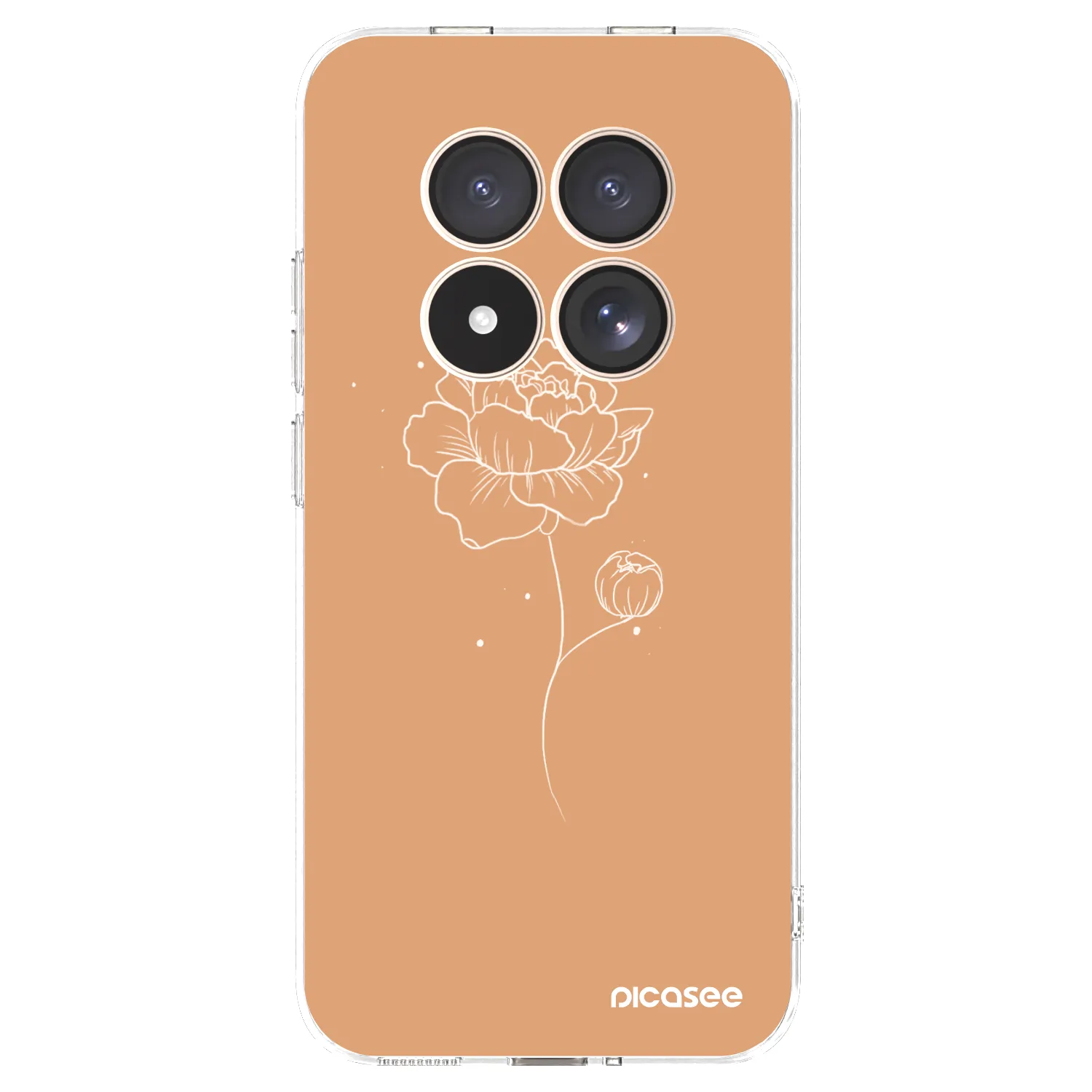 Picasee διαφανής θήκη σιλικόνης Xiaomi Redmi Note 15 Pro 4G - Peonies