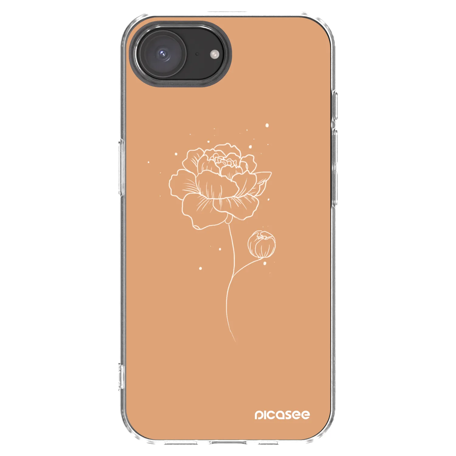 Picasee διαφανής θήκη σιλικόνης Apple iPhone 17e - Peonies